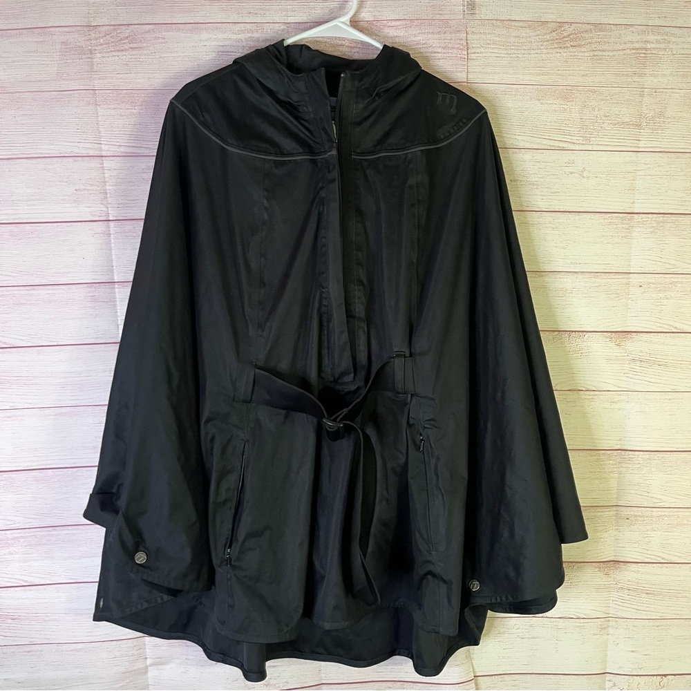 Novara Black Rain Cycling Cape Hooded Poncho Size S/M - Picture 2 of 12